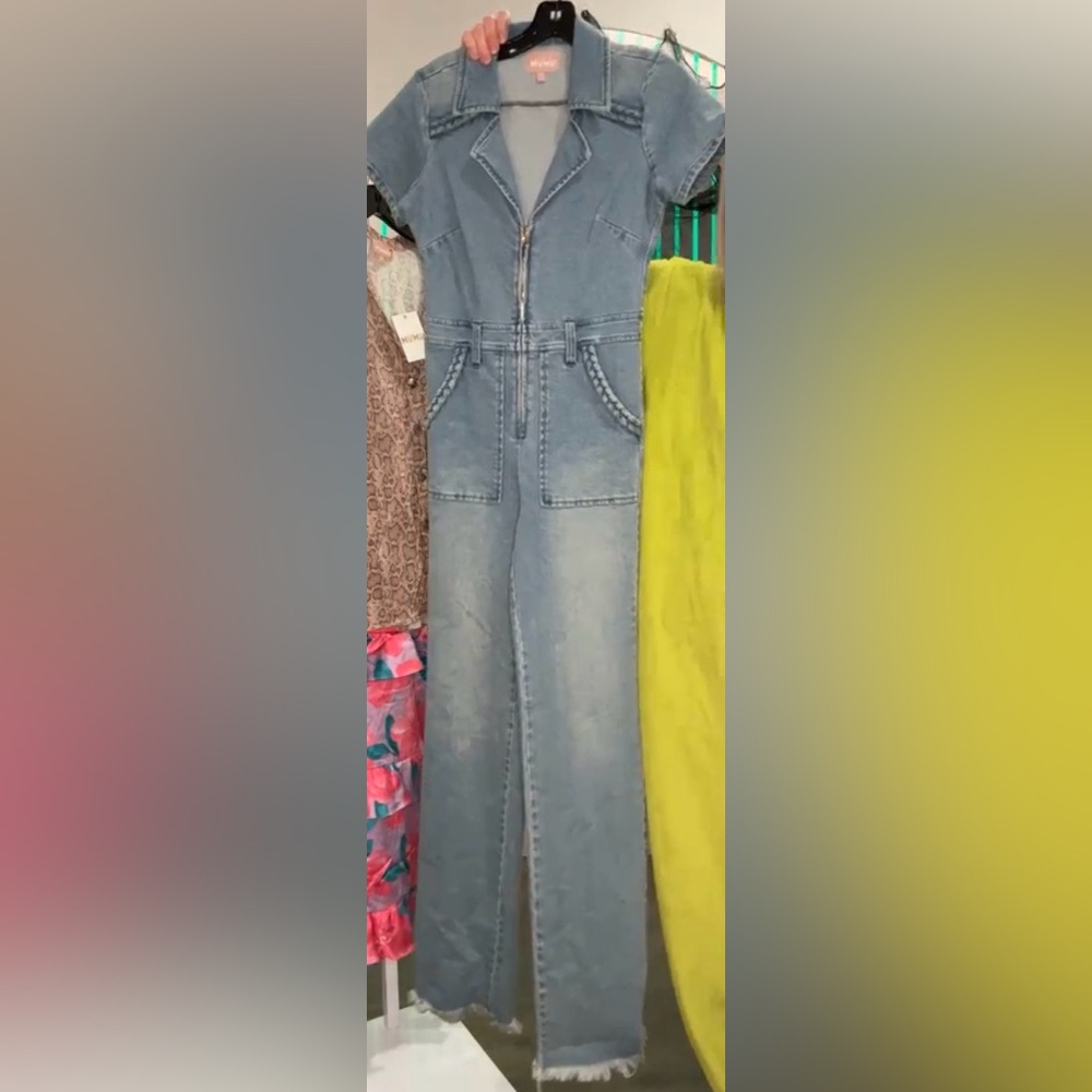 Show Me Your MuMu Blue Denim Jumpsuit